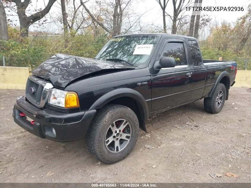 2005 Ford Ranger Edge/Fx4 Level Ii/Fx4 Off-Road/Xlt VIN: 1FTZR45EX5PA92936 Lot: 40765563