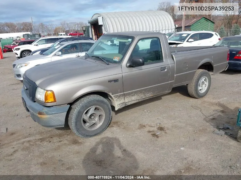 2005 Ford Ranger Xl/Xls/Xlt VIN: 1FTYR10D25PA39253 Lot: 40778924