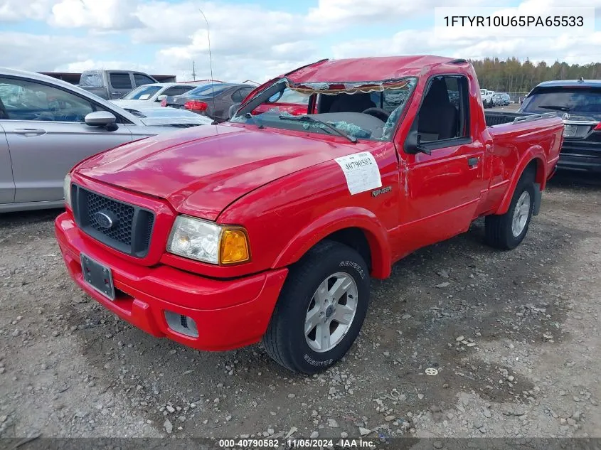 2005 Ford Ranger Edge/Stx/Xl/Xls/Xlt VIN: 1FTYR10U65PA65533 Lot: 40790582