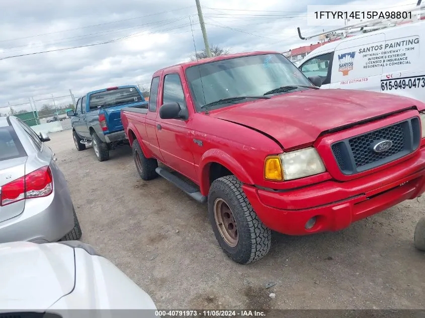 2005 Ford Ranger Edge/Stx/Xl/Xlt VIN: 1FTYR14E15PA98801 Lot: 40791973