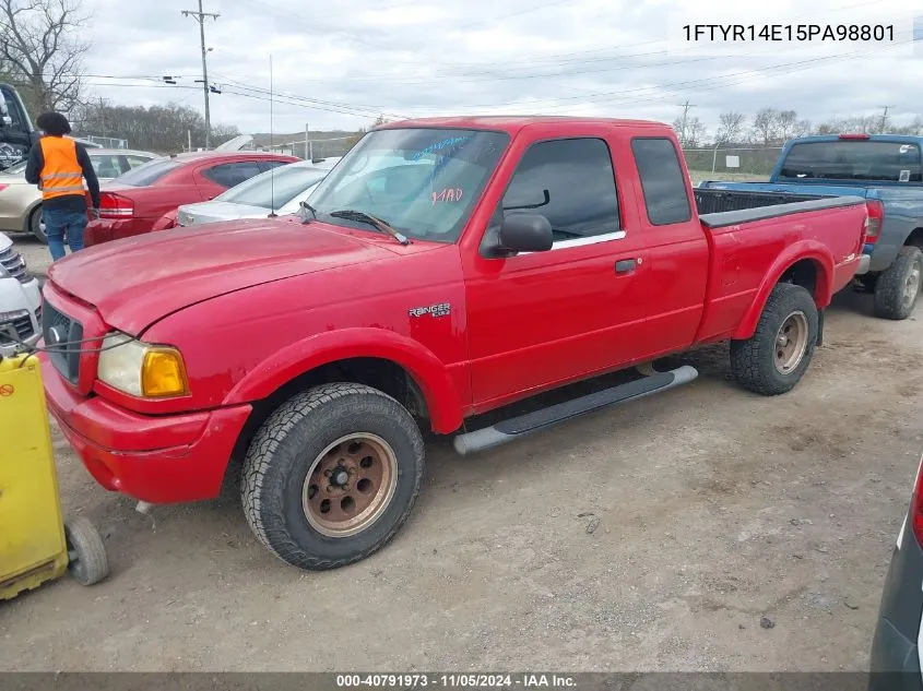 2005 Ford Ranger Edge/Stx/Xl/Xlt VIN: 1FTYR14E15PA98801 Lot: 40791973