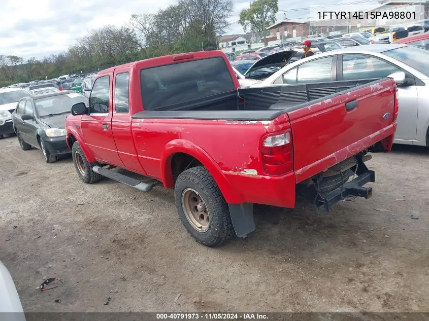 2005 Ford Ranger Edge/Stx/Xl/Xlt VIN: 1FTYR14E15PA98801 Lot: 40791973