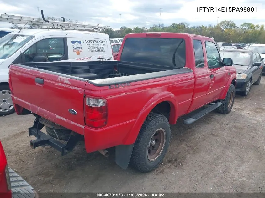 2005 Ford Ranger Edge/Stx/Xl/Xlt VIN: 1FTYR14E15PA98801 Lot: 40791973