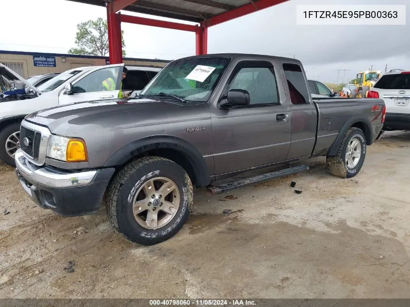 2005 Ford Ranger Edge/Fx4 Level Ii/Fx4 Off-Road/Xlt VIN: 1FTZR45E95PB00363 Lot: 40798060