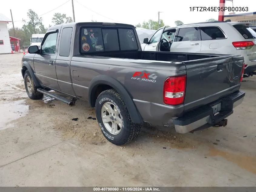 2005 Ford Ranger Edge/Fx4 Level Ii/Fx4 Off-Road/Xlt VIN: 1FTZR45E95PB00363 Lot: 40798060