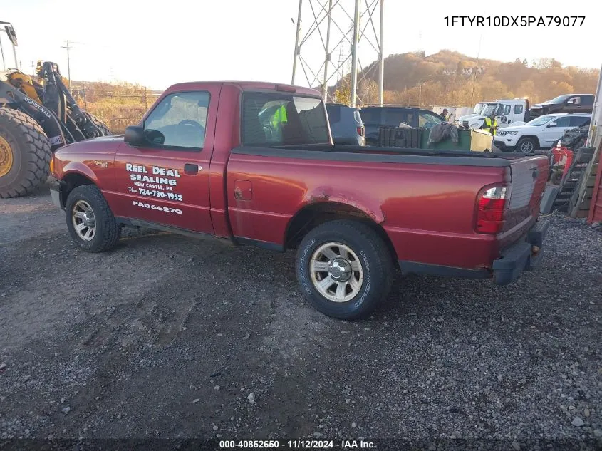 2005 Ford Ranger Xl/Xls/Xlt VIN: 1FTYR10DX5PA79077 Lot: 40852650