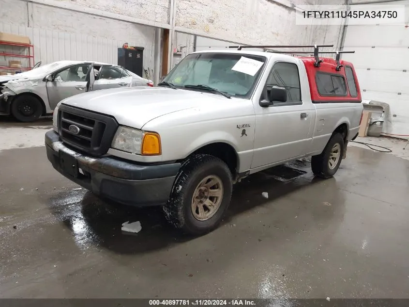 2005 Ford Ranger Edge/Xl/Xlt VIN: 1FTYR11U45PA34750 Lot: 40897781