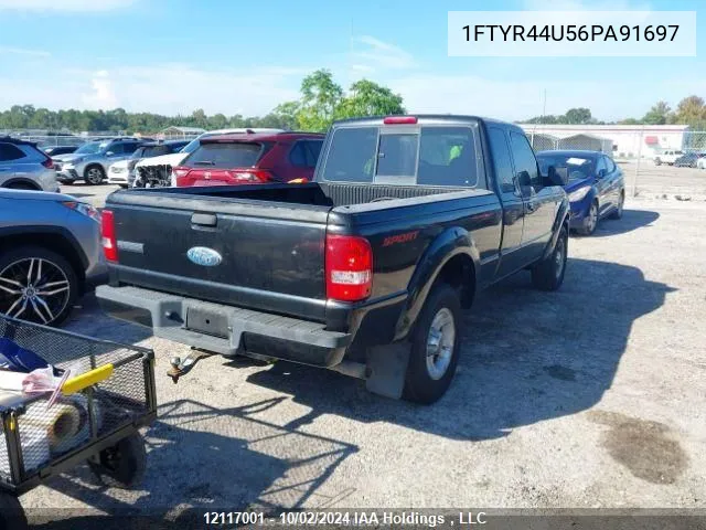 1FTYR44U56PA91697 2006 Ford Ranger Super Cab