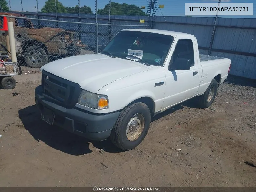 2006 Ford Ranger Xl/Xlt VIN: 1FTYR10DX6PA50731 Lot: 39428539