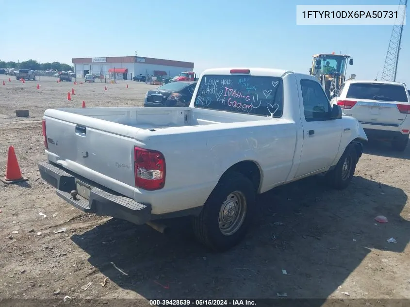 2006 Ford Ranger Xl/Xlt VIN: 1FTYR10DX6PA50731 Lot: 39428539