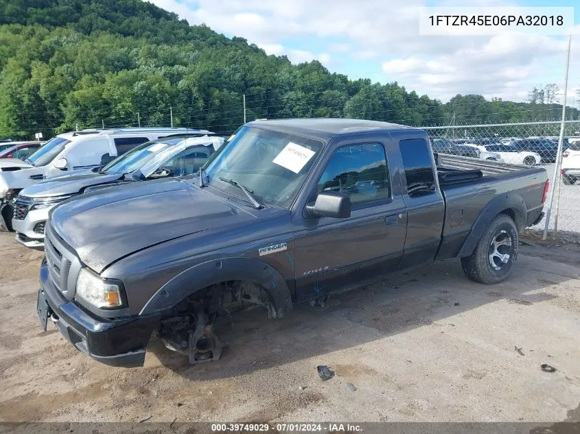 2006 Ford Ranger Fx4 Level Ii/Fx4 Off-Road/Sport/Xlt VIN: 1FTZR45E06PA32018 Lot: 39749029