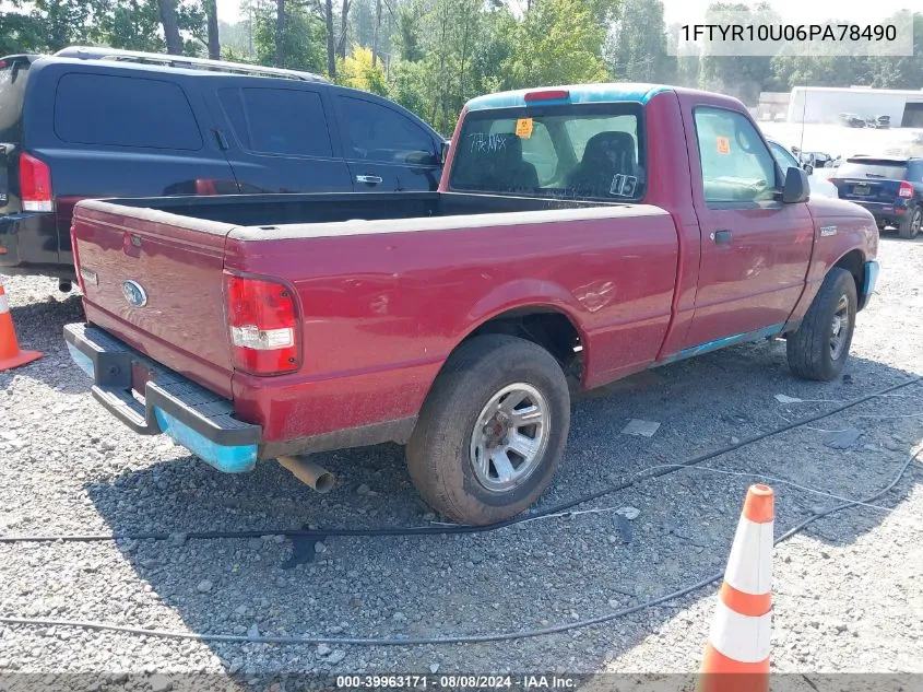 2006 Ford Ranger VIN: 1FTYR10U06PA78490 Lot: 39963171