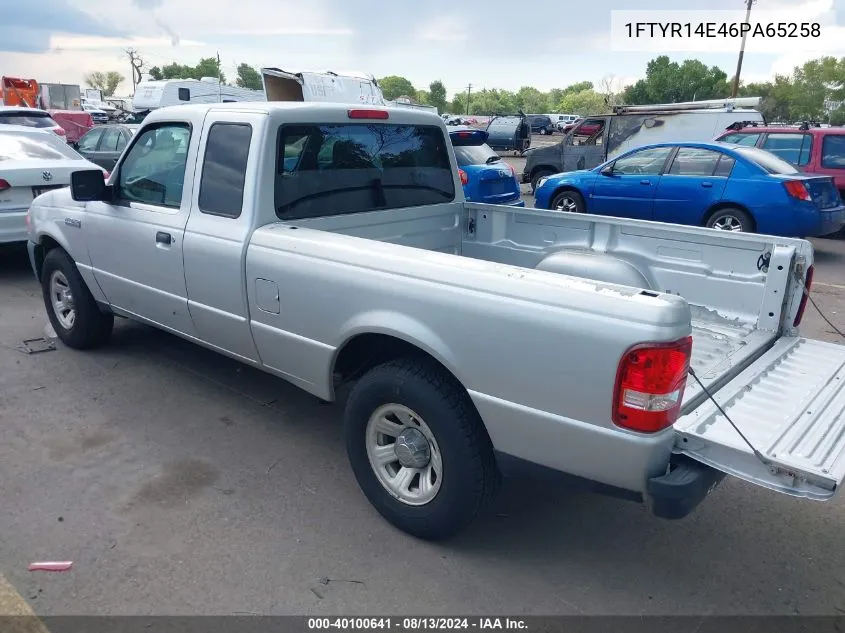 2006 Ford Ranger Sport/Stx/Xl/Xlt VIN: 1FTYR14E46PA65258 Lot: 40100641