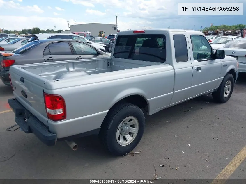 2006 Ford Ranger Sport/Stx/Xl/Xlt VIN: 1FTYR14E46PA65258 Lot: 40100641