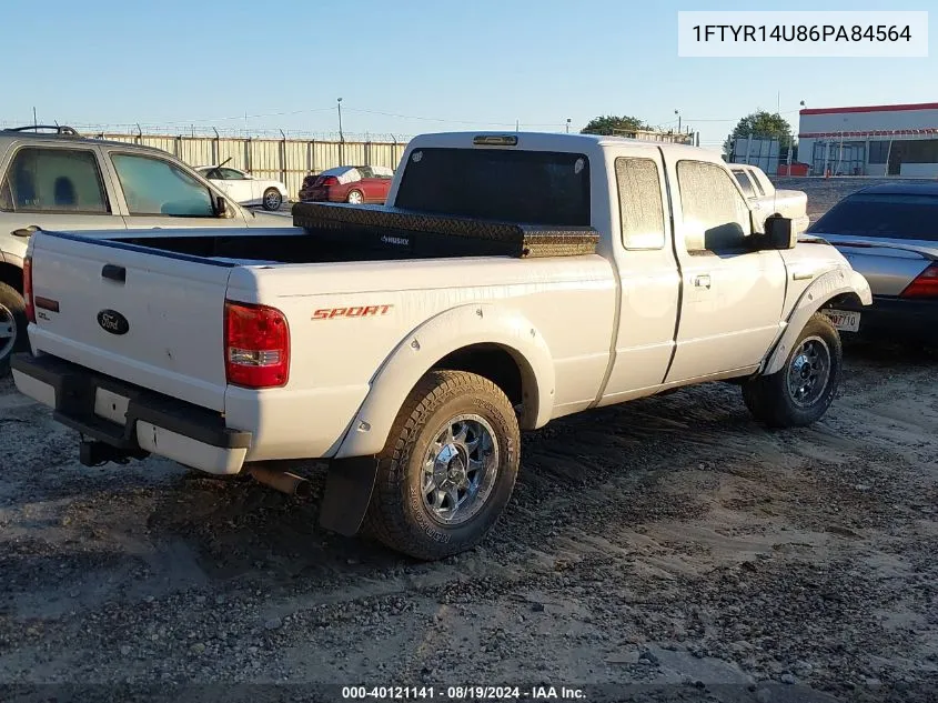 2006 Ford Ranger Sport/Stx/Xl/Xlt VIN: 1FTYR14U86PA84564 Lot: 40121141