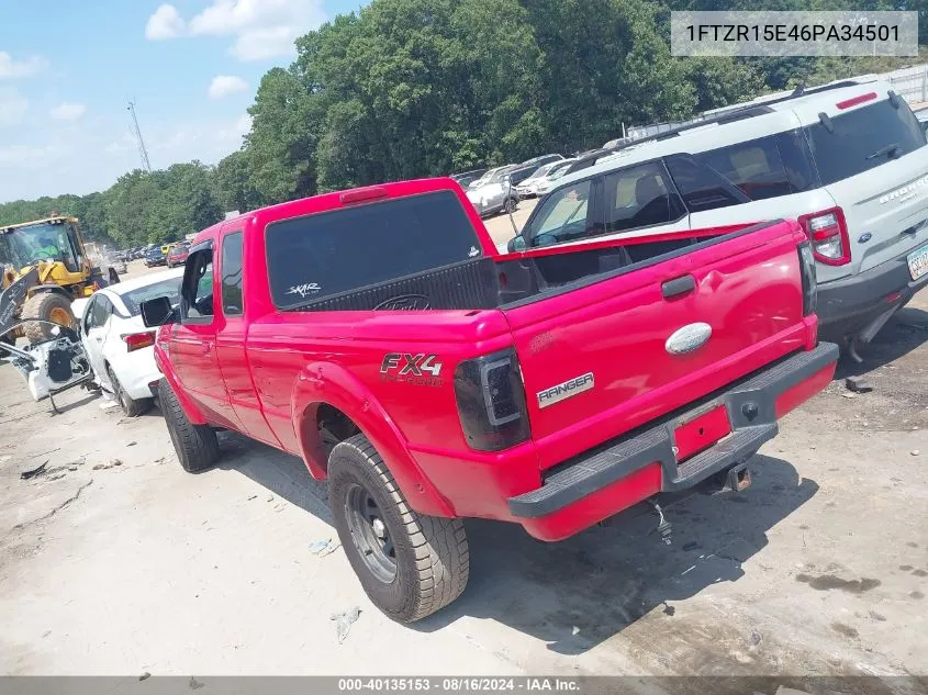 2006 Ford Ranger Fx4 Off-Road/Sport/Xl/Xlt VIN: 1FTZR15E46PA34501 Lot: 40135153