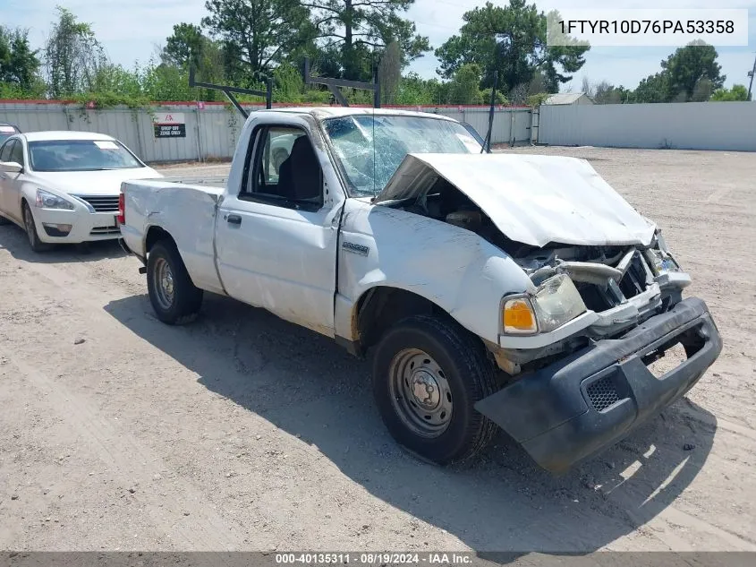 2006 Ford Ranger Xl/Xlt VIN: 1FTYR10D76PA53358 Lot: 40135311