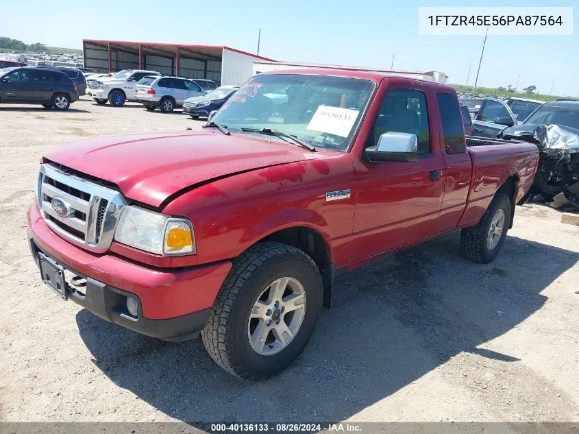 2006 Ford Ranger Fx4 Level Ii/Fx4 Off-Road/Sport/Xlt VIN: 1FTZR45E56PA87564 Lot: 40136133