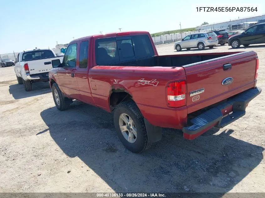 2006 Ford Ranger Fx4 Level Ii/Fx4 Off-Road/Sport/Xlt VIN: 1FTZR45E56PA87564 Lot: 40136133