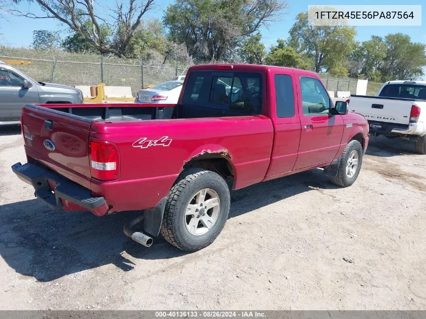 2006 Ford Ranger Fx4 Level Ii/Fx4 Off-Road/Sport/Xlt VIN: 1FTZR45E56PA87564 Lot: 40136133