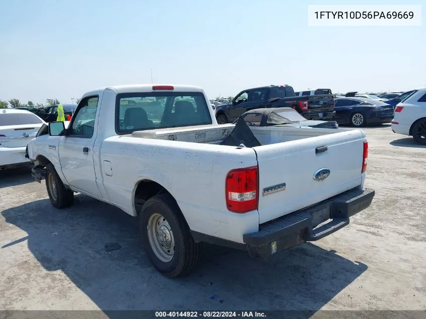 2006 Ford Ranger Xl/Xlt VIN: 1FTYR10D56PA69669 Lot: 40144922