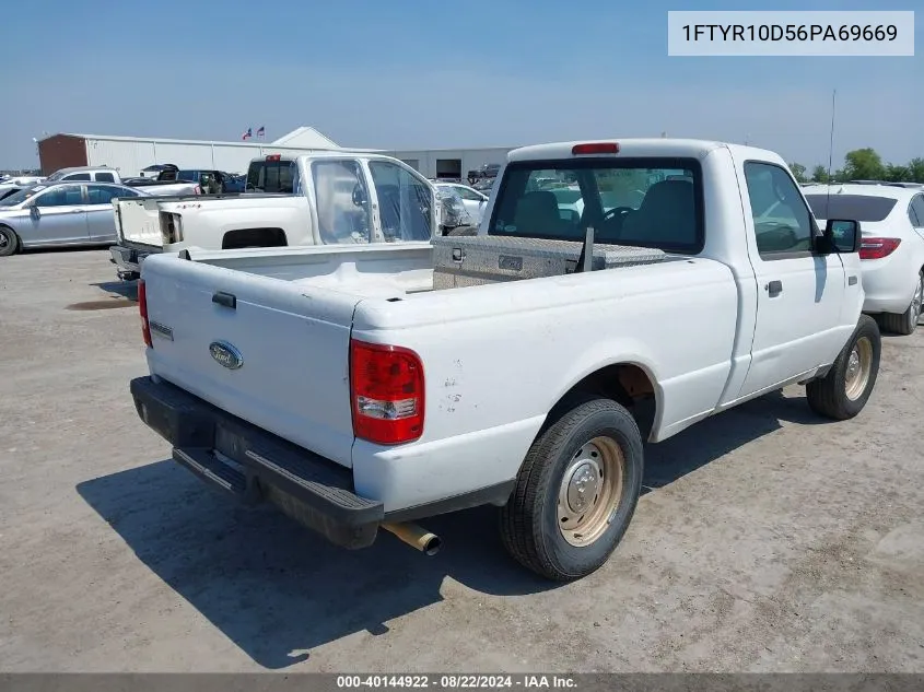 2006 Ford Ranger Xl/Xlt VIN: 1FTYR10D56PA69669 Lot: 40144922