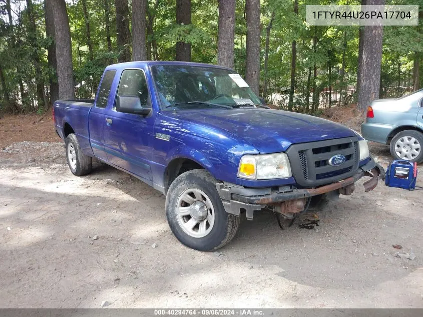 2006 Ford Ranger Sport/Stx/Xlt VIN: 1FTYR44U26PA17704 Lot: 40294764