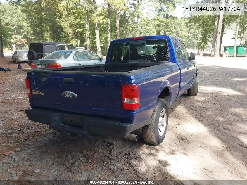 2006 Ford Ranger Sport/Stx/Xlt VIN: 1FTYR44U26PA17704 Lot: 40294764