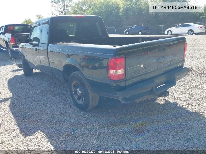 1FTYR44E56PA85181 2006 Ford Ranger Sport/Stx/Xlt