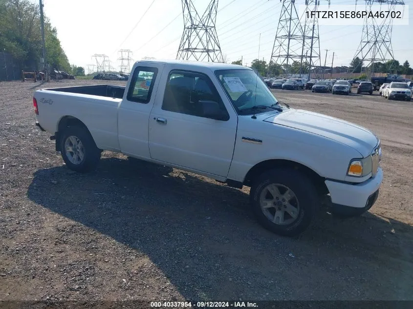 2006 Ford Ranger Fx4 Off-Road/Sport/Xl/Xlt VIN: 1FTZR15E86PA46702 Lot: 40337954