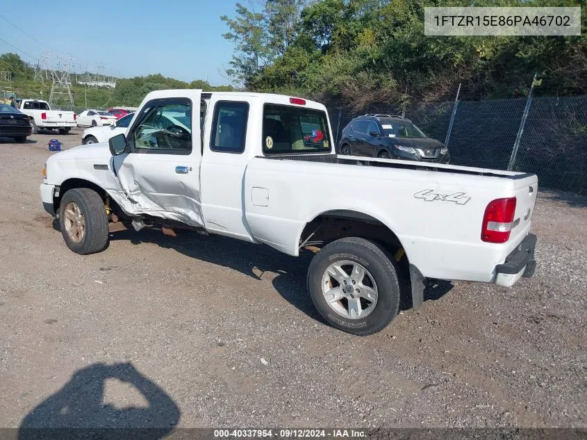 2006 Ford Ranger Fx4 Off-Road/Sport/Xl/Xlt VIN: 1FTZR15E86PA46702 Lot: 40337954