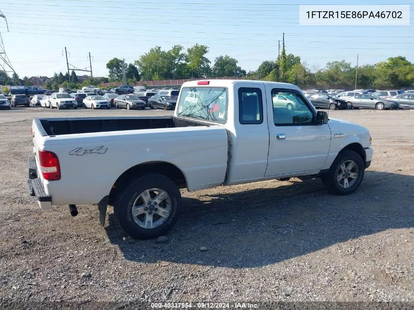 2006 Ford Ranger Fx4 Off-Road/Sport/Xl/Xlt VIN: 1FTZR15E86PA46702 Lot: 40337954