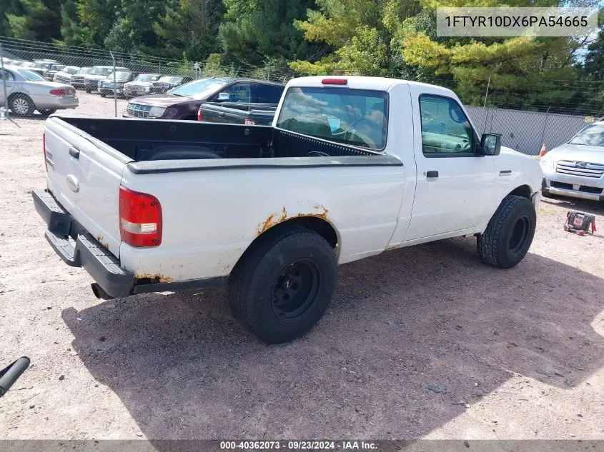 2006 Ford Ranger Xl/Xlt VIN: 1FTYR10DX6PA54665 Lot: 40362073