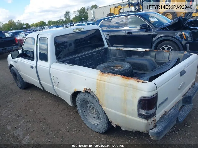 2006 Ford Ranger Sport/Stx/Xl/Xlt VIN: 1FTYR14E56PA92940 Lot: 40420449