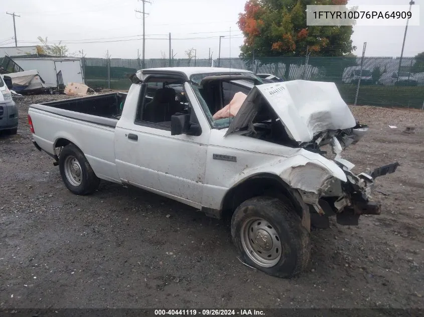 2006 Ford Ranger Xl/Xlt VIN: 1FTYR10D76PA64909 Lot: 40441119