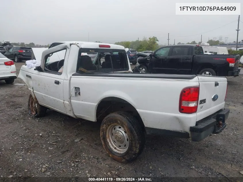 2006 Ford Ranger Xl/Xlt VIN: 1FTYR10D76PA64909 Lot: 40441119