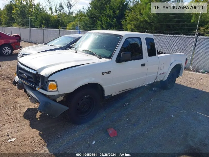 2006 Ford Ranger Sport/Stx/Xl/Xlt VIN: 1FTYR14U76PA70610 Lot: 40450891