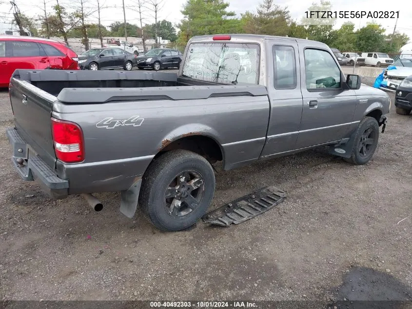 2006 Ford Ranger Fx4 Off-Road/Sport/Xl/Xlt VIN: 1FTZR15E56PA02821 Lot: 40492303