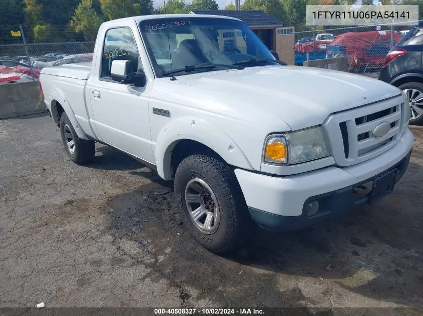 2006 Ford Ranger Sport/Xl/Xlt VIN: 1FTYR11U06PA54141 Lot: 40508327