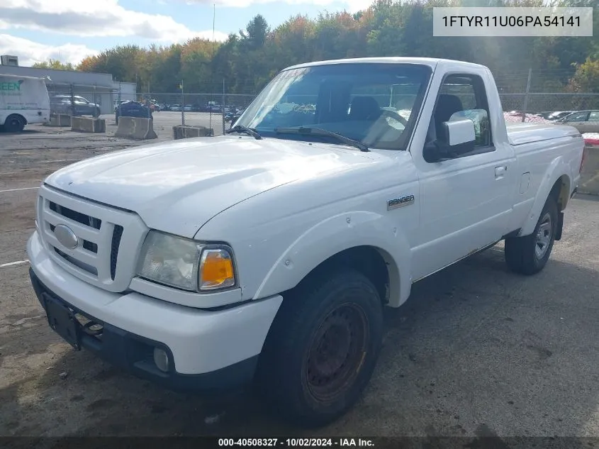 2006 Ford Ranger Sport/Xl/Xlt VIN: 1FTYR11U06PA54141 Lot: 40508327