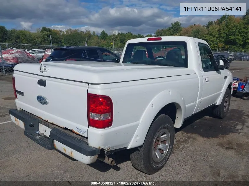 2006 Ford Ranger Sport/Xl/Xlt VIN: 1FTYR11U06PA54141 Lot: 40508327