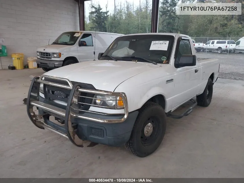 2006 Ford Ranger VIN: 1FTYR10U76PA67258 Lot: 40534478