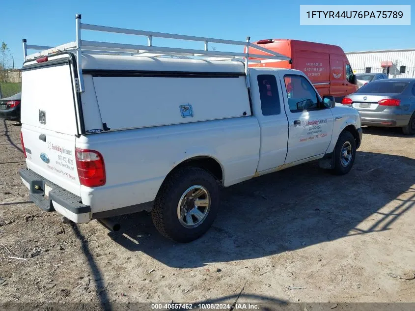 2006 Ford Ranger Sport/Stx/Xlt VIN: 1FTYR44U76PA75789 Lot: 40557462