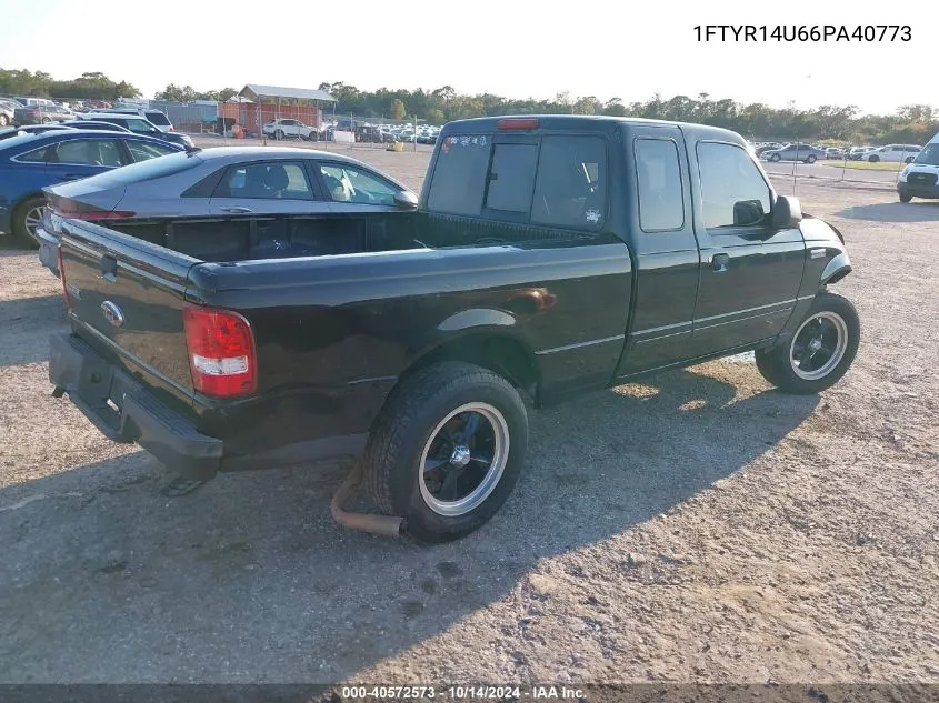 2006 Ford Ranger Sport/Stx/Xl/Xlt VIN: 1FTYR14U66PA40773 Lot: 40572573