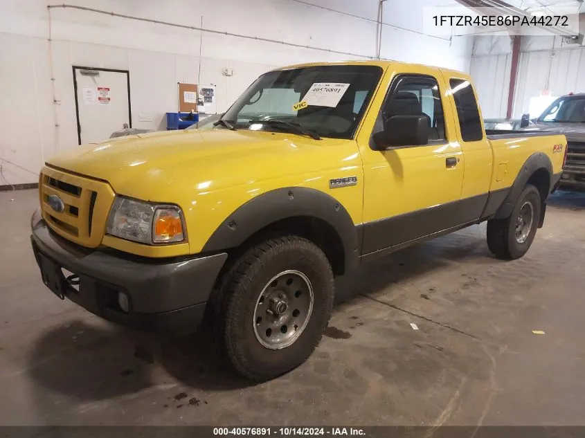 2006 Ford Ranger Fx4 Level Ii/Fx4 Off-Road/Sport/Xlt VIN: 1FTZR45E86PA44272 Lot: 40576891