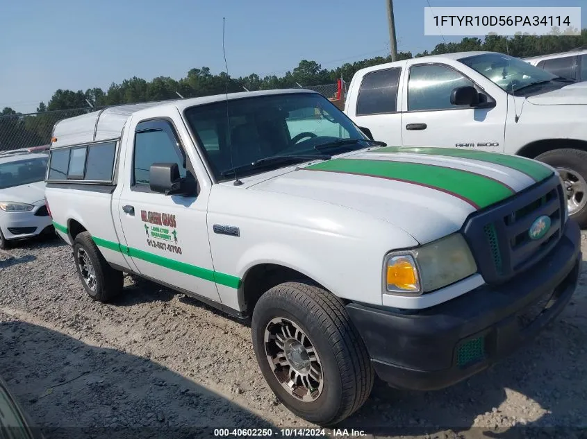 2006 Ford Ranger Xl/Xlt VIN: 1FTYR10D56PA34114 Lot: 40602250