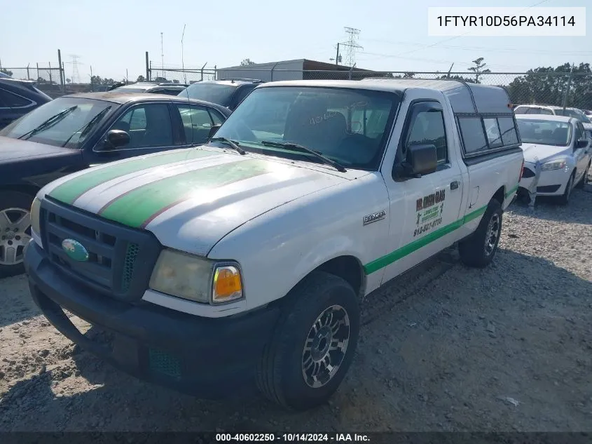 2006 Ford Ranger Xl/Xlt VIN: 1FTYR10D56PA34114 Lot: 40602250