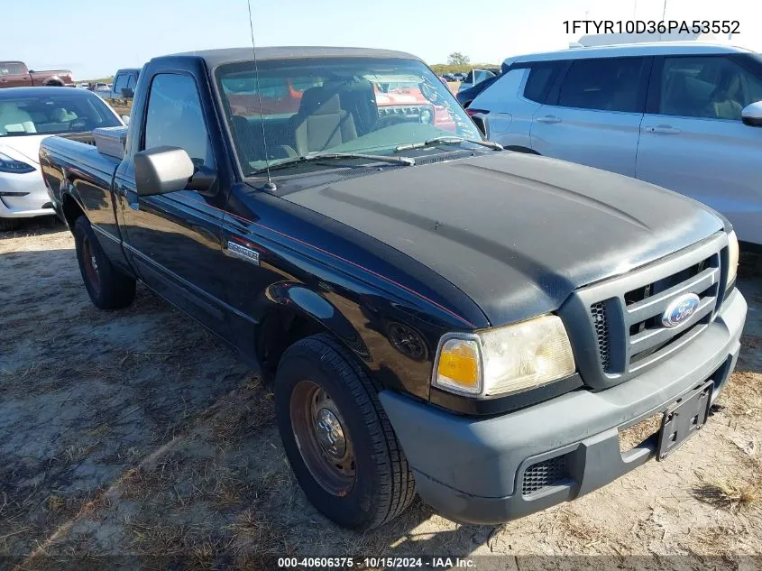 2006 Ford Ranger Xl/Xlt VIN: 1FTYR10D36PA53552 Lot: 40606375