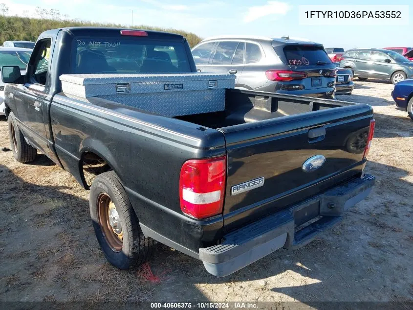 2006 Ford Ranger Xl/Xlt VIN: 1FTYR10D36PA53552 Lot: 40606375