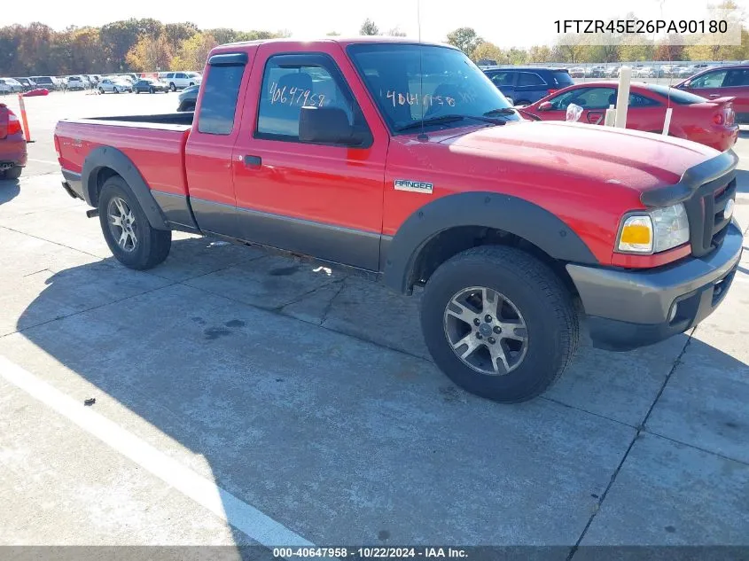 2006 Ford Ranger Fx4 Level Ii/Fx4 Off-Road/Sport/Xlt VIN: 1FTZR45E26PA90180 Lot: 40647958